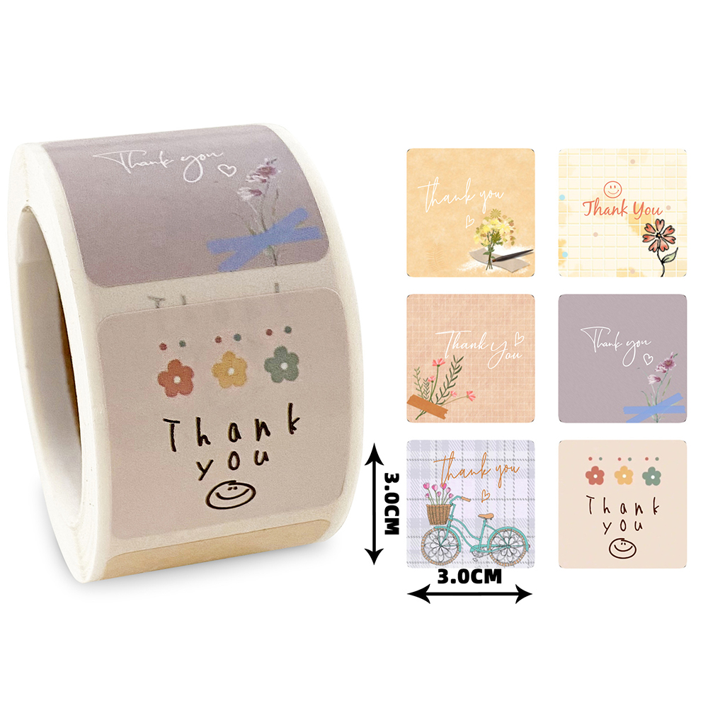 50-300 個かわいい漫画花ありがとうステッカーホリデー/ - Wedding Sutra のレビューと価格
